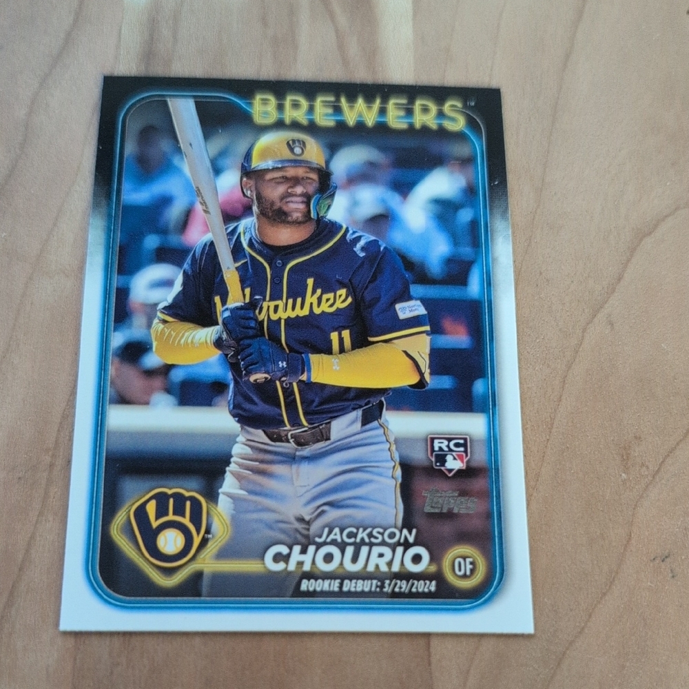 2024 Topps Jackson Chourio Rookie Debut Rookie Card Milwaukee Brewers